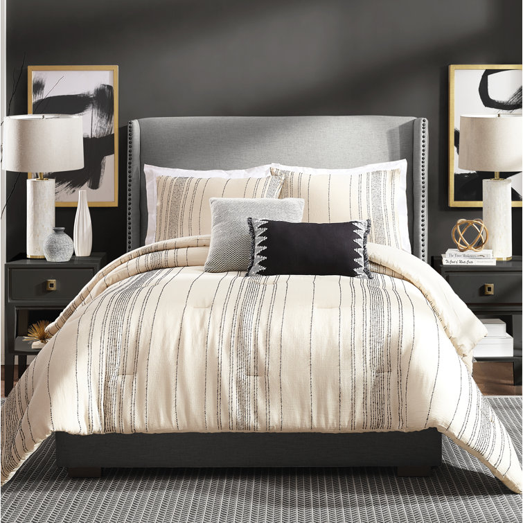 Ayesha Curry Slate 100 Cotton Flannel Comforter Set & Reviews Wayfair